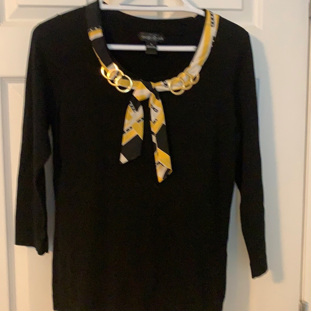 Navy blue dress top